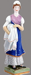 Gardner porcelain figurine of Chambermaid c.1820