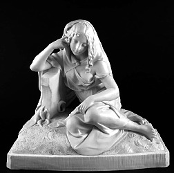 Parian Worcester figure of Evangeline by Kirk