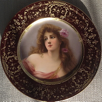 Royal Vienna portrait plate Sommer after Edouard Bisson (French 1856-1939)