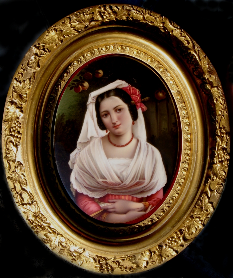 KPM porcelain plaque after Meissen 1890 Spanish Beauty