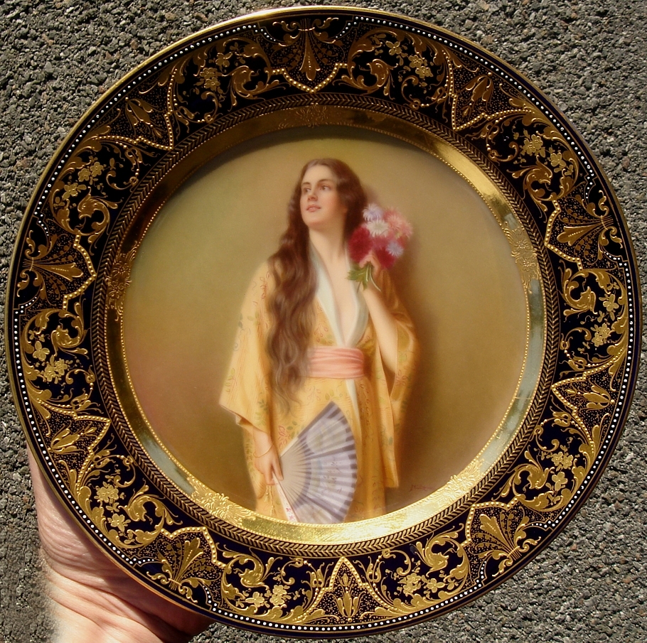 ROYAL VIENNA PORTRAIT PLATE C.1900