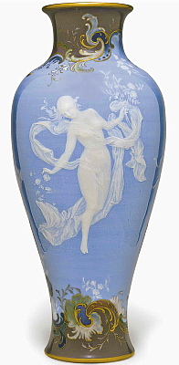 Meissen Pate-sur-pate Vase. Model H113
