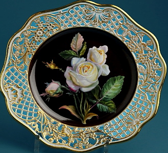 Meissen Braunsdorf plate with roses