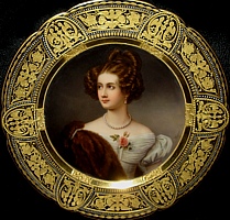 In 1822, the 14-year old beauty, Amalie met with young Fyodor Tyutchev and the two fell in love. Tyutchev's poems Tears or Slezy, K N., and Ya pomniu vremia zolotoe were dedicated to Amalie. In 1825, at the age of 17, she married the chief secretary of the Russian Embassy, Baron Alexander von Kr�dener, and in 1836 she moved to St. Petersburg, with her husband where she became a lady in waiting for her cousin, The Czarina, and a much admired beauty in the Russian Court.