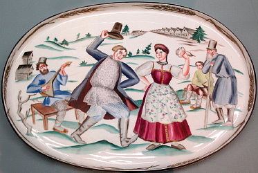 Soviet porcelain platter 