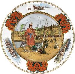 Kornilow Brothers porcelain plate #9 by Bilibin